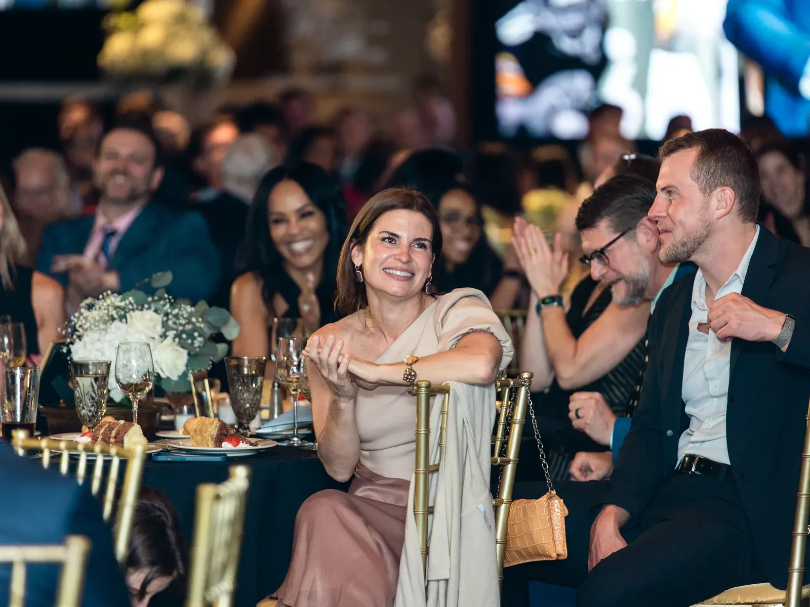 Guests at their table during the gala program